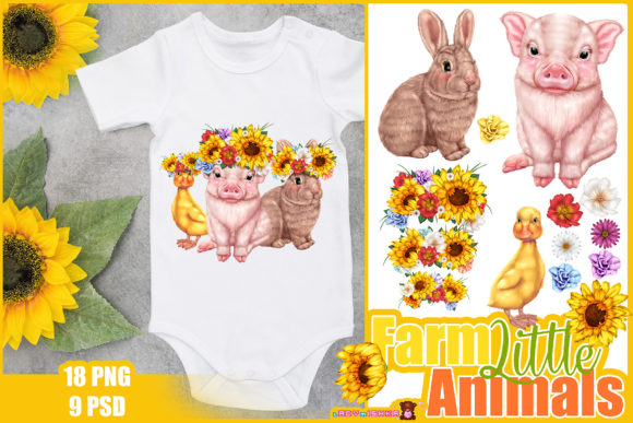 Download Little Farm Animals PSD and PNG Files - Animal Collection