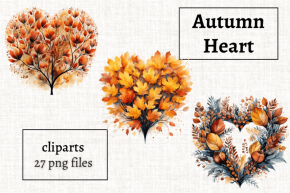 Download Autumn Heart Clipart, Fall Decor 27 PNGs - Fall decor Collection