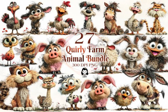 Download Quirky Farm Animal Clipart - Animal Collection