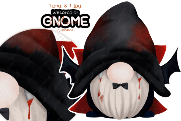 Download HALLOWEEN GNOME Watercolor - Gnome watercolor Collection