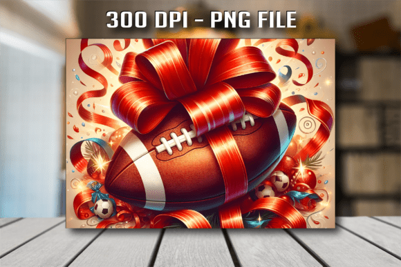 Download Holiday Ribbon Football Cutting Board - Holiday ribbon Collection
