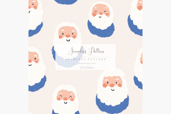 Download Cute Santa Seamless Christmas Pattern PNG - Premium Resources