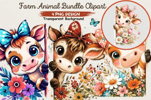 Download Christmas Farm Animal Clipart PNG - Animal Collection