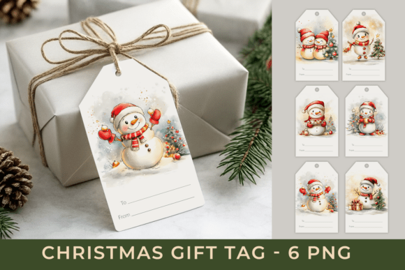 Download Snowman Christmas Gift Tag, Xmas Gif Tag - Premium Resources