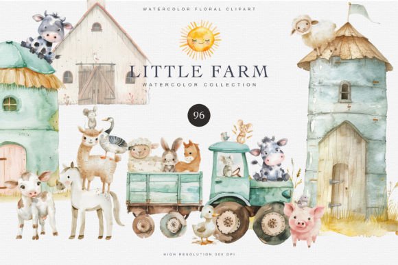 Download Nursery Little Farm Animal Clipart Set - Animal Collection