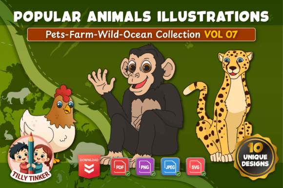 Download Popular Animals Illustration Vol 07 - Animal Collection