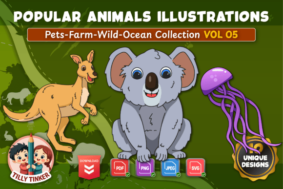 Download Popular Animals Illustration Vol 05 - Animal Collection