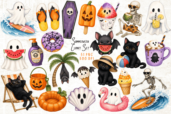 Download Summerween Clipart Set PNG - Set png Collection