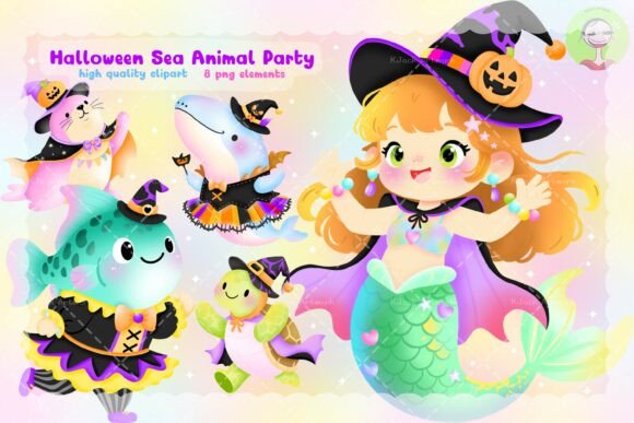 Download Halloween Sea Animal Party Clipart - Animal Collection