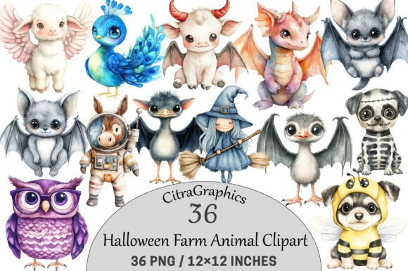 Download Halloween Farm Animal Clipart. - Animal Collection