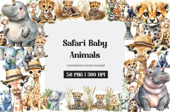 Download Safari Baby Animals Clipart - Animal Collection