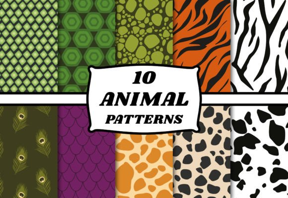 Download Wild Animal Pattern Set Wildlife Art - Animal Collection